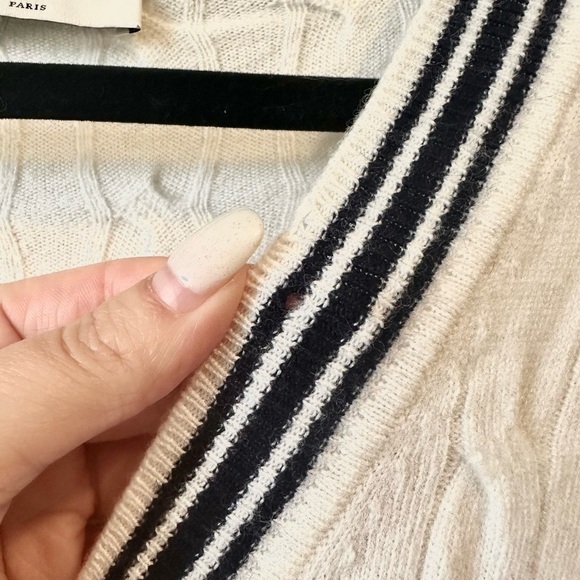 Sandro Emma tie waist cable knit sweater - Picture 8 of 8